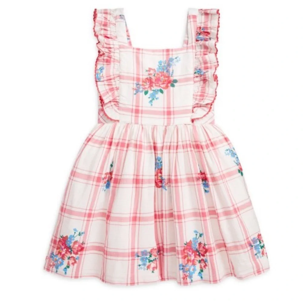 RALPH LAUREN Ecru FLORAL COTTON DOBBY DRESS